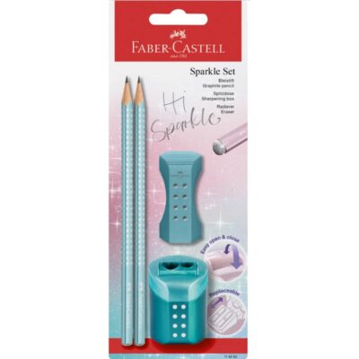 ΣΕΤ FABER-CASTELL SPARKLE (118282) ΣΙΕΛ 2 ΜΟΛΥΒΙΑ-ΓΟΜΑ-ΞΥΣΤΡΑ
