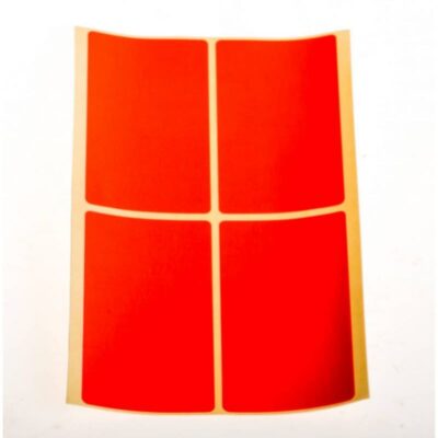 ΕΤΙΚΕΤΕΣ ΑΥΤΟΚΟΛΛΗΤΕΣ Νο376 40Χ72mm ΚΟΚΚΙΝΟ FLUO STEF LABELS