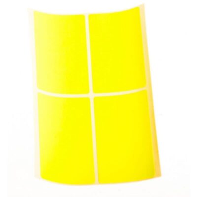 ΕΤΙΚΕΤΕΣ ΑΥΤΟΚΟΛΛΗΤΕΣ Νο377 40Χ72mm ΚΙΤΡΙΝΟ FLUO STEF LABELS