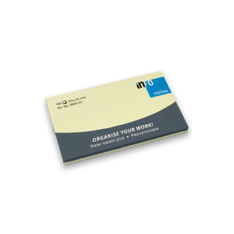 ΧΑΡΤΑΚΙΑ 125 Χ 75 INFO ΚΙΤΡΙΝΑ 100 φύλλα (5655-01)