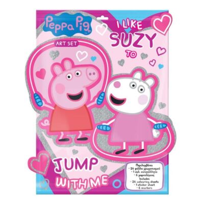 ΠΡΟΣΧΕΔΙΑΣΜΕΝΕΣ ΣΕΛΙΔΕΣ ΧΡΩΜΑΤΙΣΜΟΥ 24Φ ΜΕ ΑΥΤΟΚΟΛΛΗΤΑ & ΜΑΡΚΑΔΟΡΟΥΣ PEPPA PIG