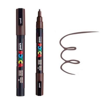 ΜΑΡΚΑΔΟΡΟΣ UNI BALL POSCA PC- 3M 0.9 - 1.3mm DARK BROWN