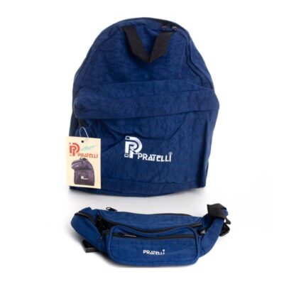 ΤΣΑΝΤΑ VAL PRATELLI ΠΛΑΤΗΣ 2 ΘΕΣΕΩΝ & ΤΣΑΝΤΑΚΙ ΜΕΣΗΣ ΜΠΛΕ