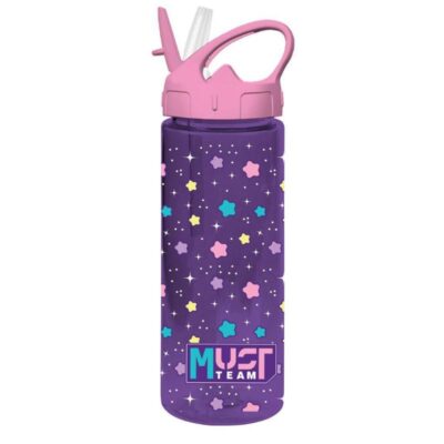 ΠΑΓΟΥΡΙ MUST TEAM ΠΛΑΣΤΙΚΟ 500ml ΜΕ ΚΑΛΑΜΑΚΙ 6.5 X 21.5cm STARS (586436)