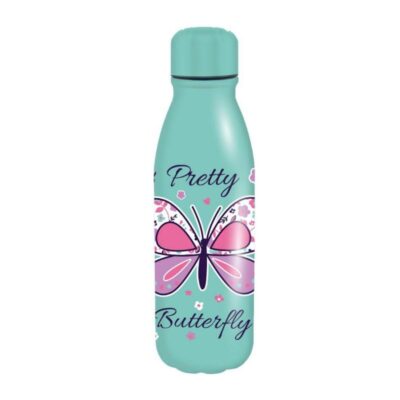 ΠΑΓΟΥΡΙ ΠΑΙΔΙΚΟ ΑΛΟΥΜΙΝΙΟΥ 550ml ΜΕ ΚΑΠΑΚΙ 6 X 22cm PRETTY BUTTERFLY (586449)