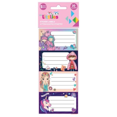 ΕΤΙΚΕΤΕΣ ΣΧΟΛΙΚΕΣ THE LITTLIES ΚΟΡΙΤΣΙ (20 τμχ) (647043)