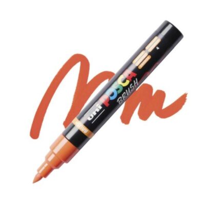 ΜΑΡΚΑΔΟΡΟΣ UNI BALL POSCA BRUSH PC- 5BR 1 - 4mm ORANGE