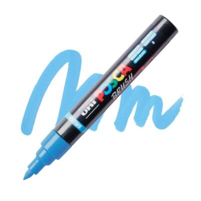 ΜΑΡΚΑΔΟΡΟΣ UNI BALL POSCA BRUSH PC- 5BR 1 - 4mm LIGHT BLUE
