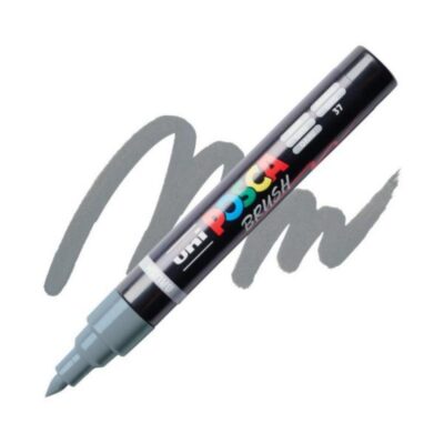 ΜΑΡΚΑΔΟΡΟΣ UNI BALL POSCA BRUSH PC- 5BR 1 - 4mm GREY