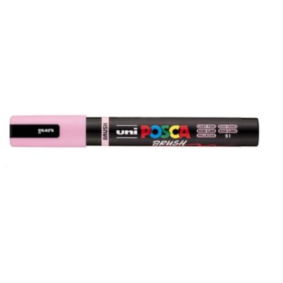 ΜΑΡΚΑΔΟΡΟΣ UNI BALL POSCA BRUSH PC- 5BR 1 - 4mm LIGHT PINK
