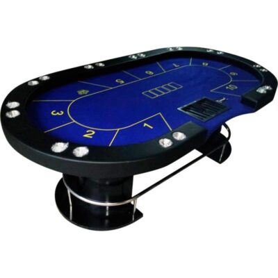 ΤΡΑΠΕΖΙ TEXAS POKER ΟΒΑΛ ΜΕ ΤΣΟΧΑ & ΣΤΕΦΑΝΙ 238 X 120cm ΚΑΙ 75cm ΥΨΟΣ