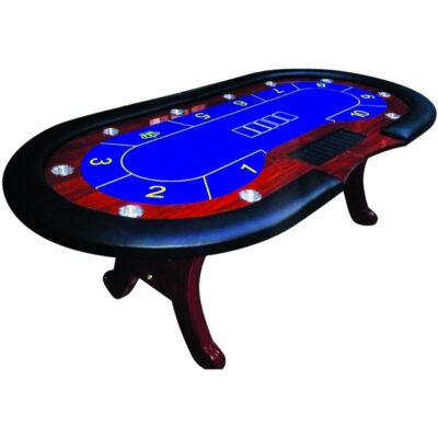ΤΡΑΠΕΖΙ TEXAS POKER ΟΒΑΛ PLATINUM ΜΕ ΤΣΟΧΑ & ΣΤΕΦΑΝΙ 238 X 120cm ΚΑΙ 75cm ΥΨΟΣ