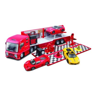 BBURAGO 1:43 - FERRARI RACING HAULER (WITH 1 CAR)