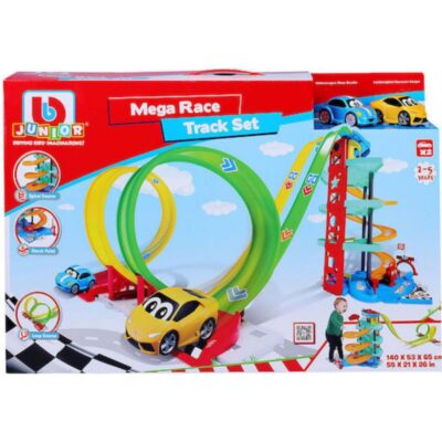 BBURAGO JUNIOR - MEGA RACE TRACK SET (WITH 2 CARS)