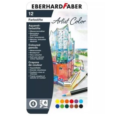 ΞΥΛΟΜΠΟΓΙΕΣ ΑΚΟΥΑΡΕΛΑΣ EBERHARD ARTIST 4ΜΜ ΣΕΤ 12 ΧΡΩΜΑΤΩΝ ΣΕ ΜΕΤΑΛΛΙΚΗ ΚΑΣΕΤΙΝΑ