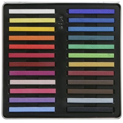 HARD PASTEL CRETACOLOR 24 ΧΡΩΜΑΤΩΝ (7 Χ 7Μ, ΜΗΚΟΣ 72ΜΜ) ΣΕ ΜΕΤΑΛΛΙΚΟ ΚΟΥΤΙ