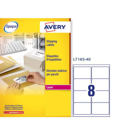 ΕΤΙΚΕΤΕΣ AVERY ΛΕΥΚΕΣ LASER 99.1X67.7 8 ΦΥΛΛΟ ΠΑΚΕΤΟ 40 ΦΥΛΛΩΝ