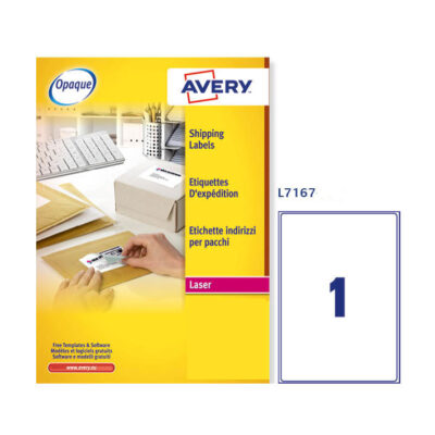 ΕΤΙΚΕΤΕΣ AVERY ΛΕΥΚΕΣ LASER 199.60X289.10 1 ΦΥΛΛΟ ΠΑΚΕΤΟ 250 ΦΥΛΛΩΝ