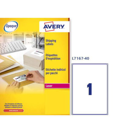 ΕΤΙΚΕΤΕΣ AVERY ΛΕΥΚΕΣ LASER 199.6X289.1 1 ΦΥΛΛΟ ΠΑΚΕΤΟ 40 ΦΥΛΛΩΝ