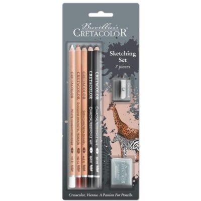 SKETCHIN ΣΕΤ 7 ΤΕΜΑΧΙΩΝ ΣΕ ΚΑΡΤΕΛΑ (5 ΜΟΛΥΒΙΑ + ΓΟΜΑ + ΞΥΣΤΡΑ) CRETACOLOR