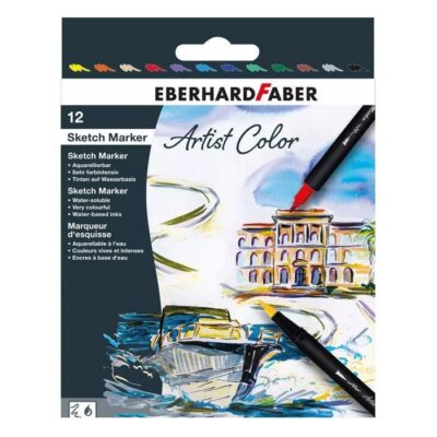 ΜΑΡΚΑΔΟΡΟΙ EBERHARD FABER ΔΙΠΛΗ ΜΥΤΗ ΠΙΝΕΛΟ ΣΕΤ 12 ΤΕΜΑΧΙΩΝ