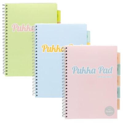 ΤΕΤΡΑΔΙΟ PUKKA ΔΙΠΛΟ ΣΠΙΡΑΛ A4 5Θ. 200ΣΕΛ. 80GSM 3 ΠΑΣΤΕΛ ΧΡΩΜΑΤΑ