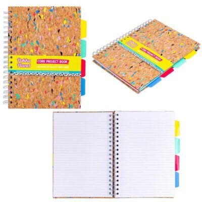 ΤΕΤΡΑΔΙΟ PUKKA ΔΙΠΛΟ ΣΠΙΡΑΛ B5 PLANET CORK ΜΕ ΤΡΥΠΕΣ 4Θ. 200ΣΕΛ.