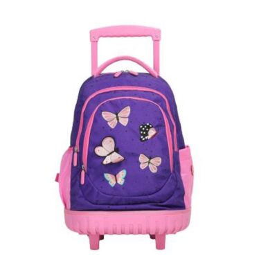 ΤΣΑΝΤΑ ΠΛΑΤΗΣ ΤΡΟΛΕΥ KIDS BUTTERFLIES 4 ΘΕΣΕΩΝ (29L) ΜΕΓΕΘΟΣ 44 Χ 35 Χ 24CM LYCS