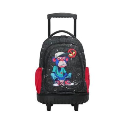 ΤΣΑΝΤΑ ΠΛΑΤΗΣ ΤΡΟΛΕΥ KIDS ME AND MY MONKEY 4 ΘΕΣΕΩΝ (29L), ΜΕΓΕΘΟΣ 44 Χ 35 LYCS