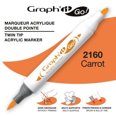 ΜΑΡΚΑΔΟΡΟΙ ΑΚΡΥΛΙΚΟΙ ΔΙΠΛΗ ΜΥΤΗ CARROT GRAPH IT GO OZ