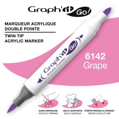 ΜΑΡΚΑΔΟΡΟΙ ΑΚΡΥΛΙΚΟΙ ΔΙΠΛΗ ΜΥΤΗ GRAPE GRAPH IT GO OZ