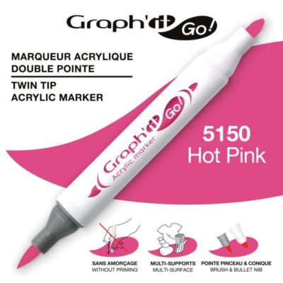 ΜΑΡΚΑΔΟΡΟΙ ΑΚΡΥΛΙΚΟΙ ΔΙΠΛΗ ΜΥΤΗ HOT PINK GRAPH IT GO OZ