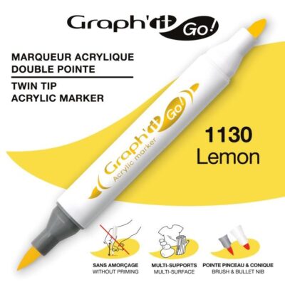 ΜΑΡΚΑΔΟΡΟΙ ΑΚΡΥΛΙΚΟΙ ΔΙΠΛΗ ΜΥΤΗ LEMON GRAPH IT GO OZ