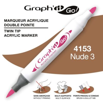 ΜΑΡΚΑΔΟΡΟΙ ΑΚΡΥΛΙΚΟΙ ΔΙΠΛΗ ΜΥΤΗ NUDE 3 GRAPH IT GO OZ