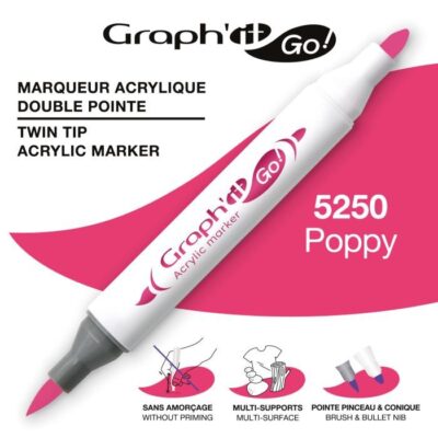ΜΑΡΚΑΔΟΡΟΙ ΑΚΡΥΛΙΚΟΙ ΔΙΠΛΗ ΜΥΤΗ POPPY GRAPH IT GO OZ