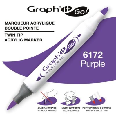 ΜΑΡΚΑΔΟΡΟΙ ΑΚΡΥΛΙΚΟΙ ΔΙΠΛΗ ΜΥΤΗ PURPLE GRAPH IT GO OZ