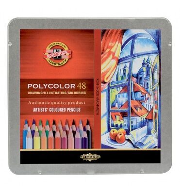 ΞΥΛΟΜΠΟΓΙΕΣ POLYCOLOR 3.8ΜΜ ΣΕΤ 48 ΧΡΩΜΑΤΩΝ ΣΕ ΜΕΤΑΛΛΙΚΗ ΚΑΣΕΤΙΝΑ KOH-I-NOOR