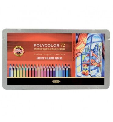 ΞΥΛΟΜΠΟΓΙΕΣ POLYCOLOR 3.8ΜΜ ΣΕΤ 72 ΧΡΩΜΑΤΩΝ ΣΕ ΜΕΤΑΛΛΙΚΗ ΚΑΣΕΤΙΝΑ KOH-I-NOOR