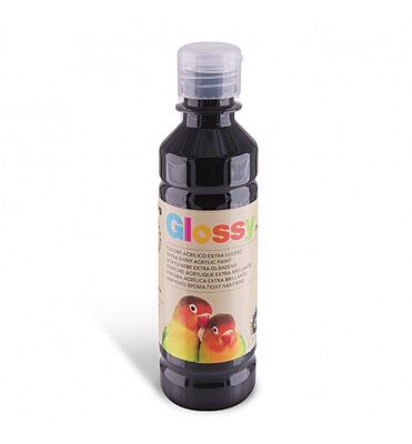 ΑΚΡΥΛΙΚΑ ΧΡΩΜΑΤΑ 250ML* (ΜΠΟΥΚΑΛΙ) EXTRA GLOSSY ΜΑΥΡΟ CMP