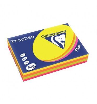 ΧΑΡΤΙ Α4 80G ΧΡΩΜΑ ΑΣΟΡΤΙ FLUO ΠΑΚΕΤΟ 500 ΦΥΛΛΩΝ CLAIREFONTAINE
