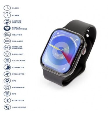 SMART WATCH SPORTOWY ΜΕ ΠΑΛΜΟΓΡΑΦΟ, BLUETOOTH , NFC, ΜΑΥΡΟ PLATINET