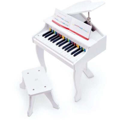 Hape Deluxe White Grand Piano Deluxe Λευκό Πιάνο Σαν Αληθινό (E0338)