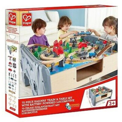 Hape Railway Train & Table Set 70 τεμ. (E3766)