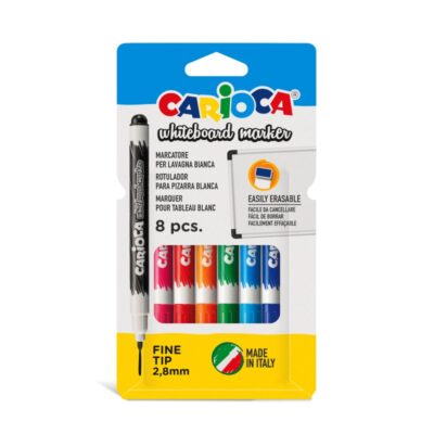ΜΑΡΚΑΔΟΡΟΙ CARIOCA ΠΙΝΑΚΟΣΛΕΠΤΟΙ ΣΕΤ 8τεμ. (2,8mm)