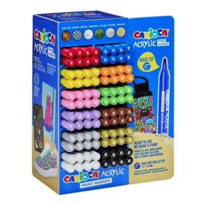 ΜΑΡΚΑΔΟΡΟΙ ΑΚΡΥΛΙΚΟΙ CARIOCA stand 96τεμ. (maxi tip 1,3-3,4mm)
