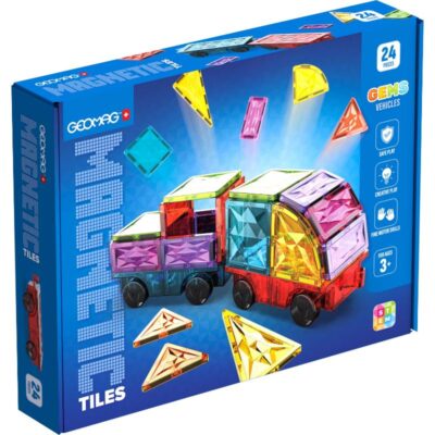 Geomag Magnetic Tiles Gems Vehicles 24pcs. (PF.224.211.00)